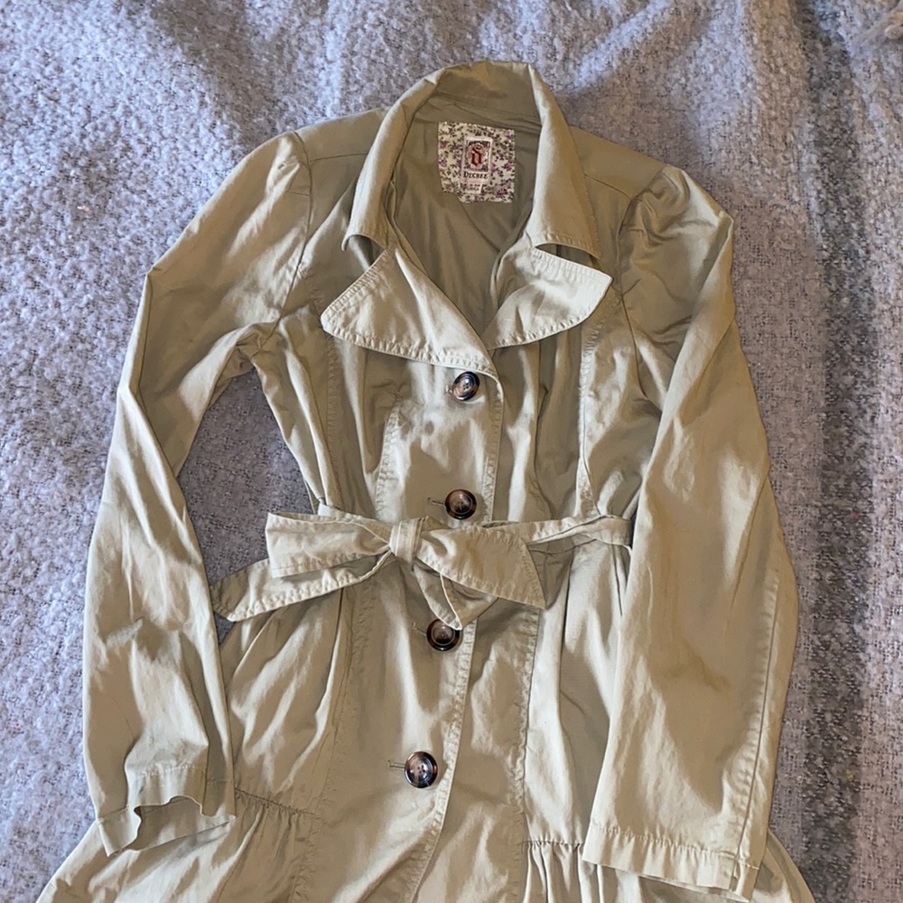 Tan Flared Trench Coat